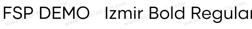 FSP DEMO   Izmir Bold Regular字体转换